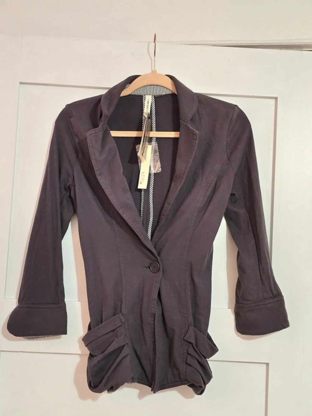 My Beloved Blazer Striped in Black & White Size Small NWT